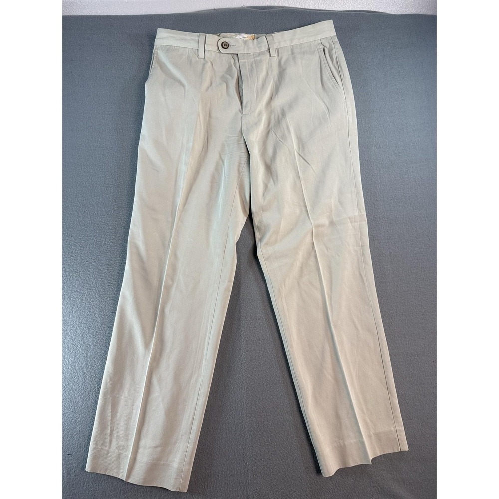 Tommy Bahama Pants Mens 34x30 Beige Regular Fit Silk Cotton Chino Casual Summer
